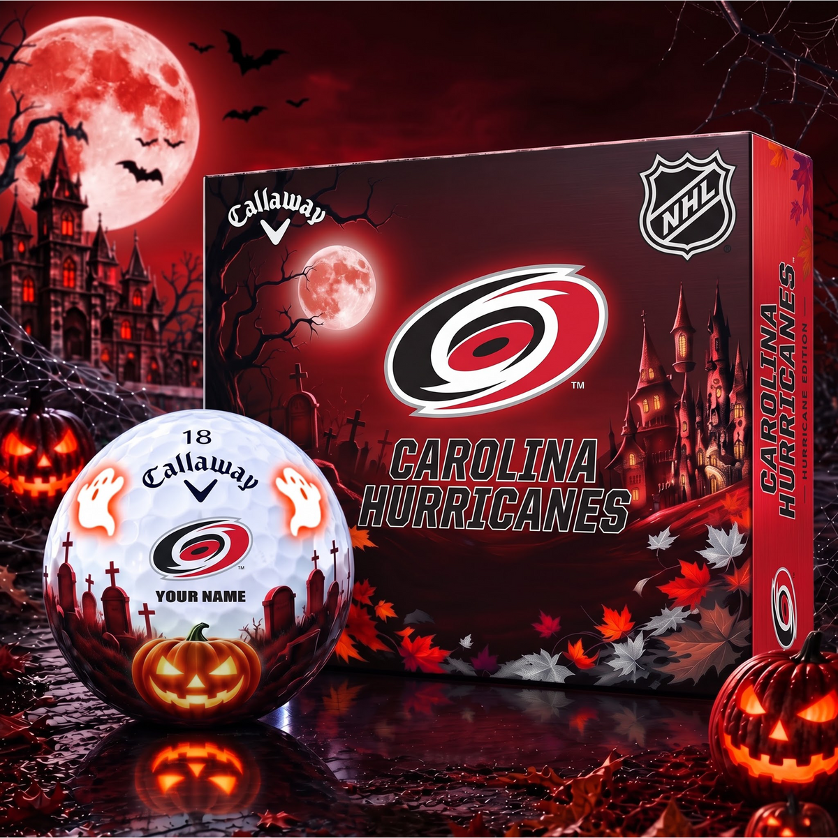 SIGNATURE NHL X CH DELUXE PERSONALIZED HALLOWEEN HORROR FAIRWAY SERIES V3 GOLF BALL COLLECTION