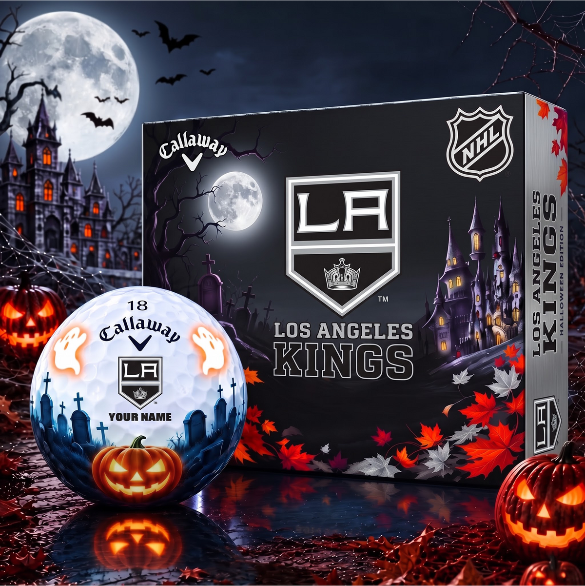 SIGNATURE NHL X LAK DELUXE PERSONALIZED HALLOWEEN HORROR FAIRWAY SERIES V3 GOLF BALL COLLECTION