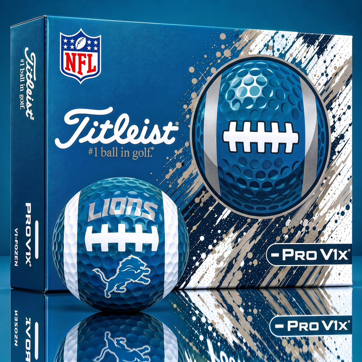 SIGNATURE TITLIEST X NFL DL Bespoke 3D Gridiron Rugby Golf Ball SET  Edition