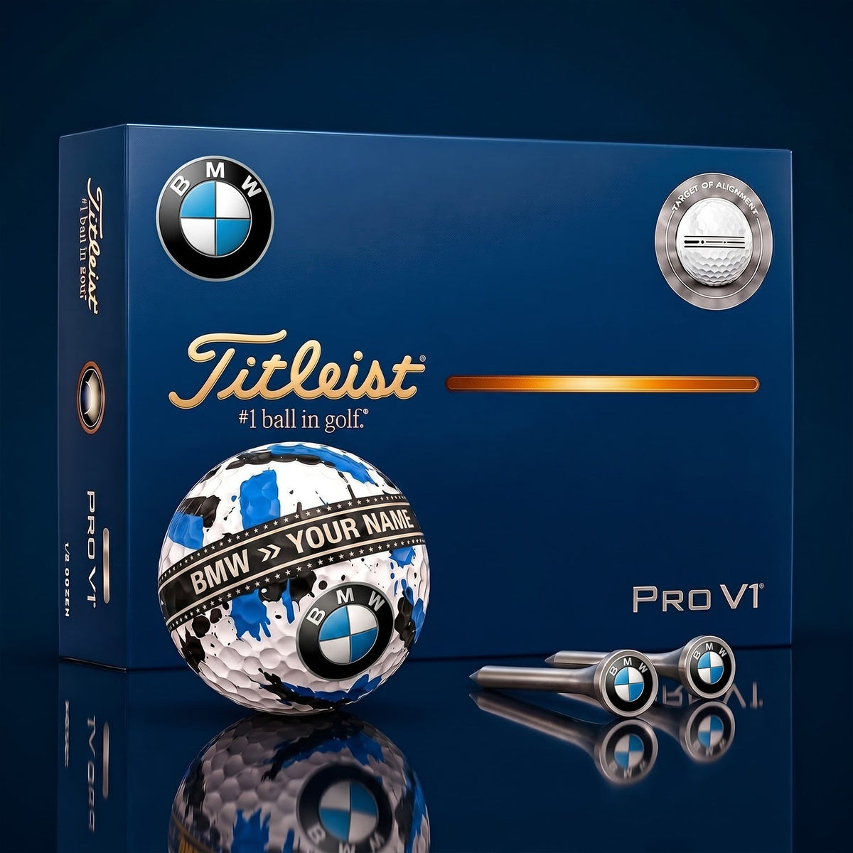 SIGNATURE BMW X BW EXCLUSIVE PERSONALIZED GOLF BALL V4 LIMITED EDITION NDT NHM 050926