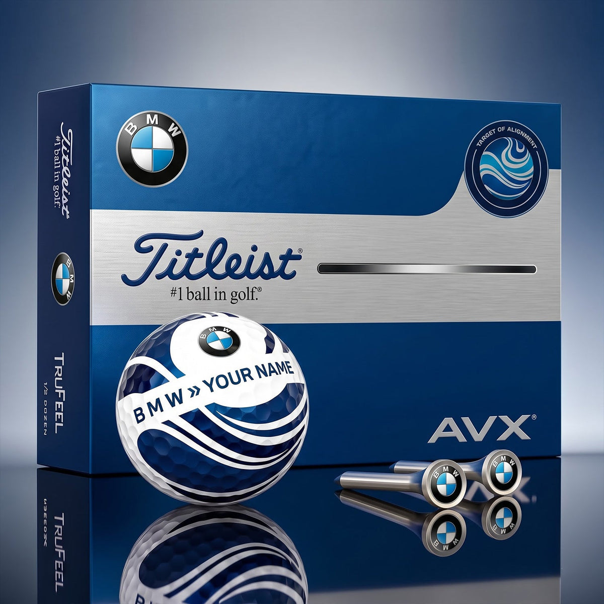 SIGNATURE BMW X BW EXCLUSIVE PERSONALIZED GOLF BALL V7 LIMITED EDITION NDT NHM 050926