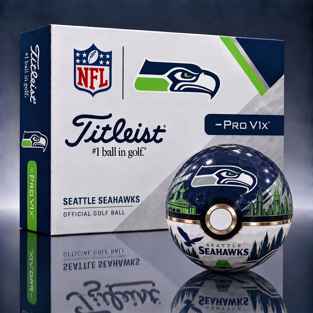 SS x 1-of-1 NFL Pokeball Titleist Pro V1x Golf Balls