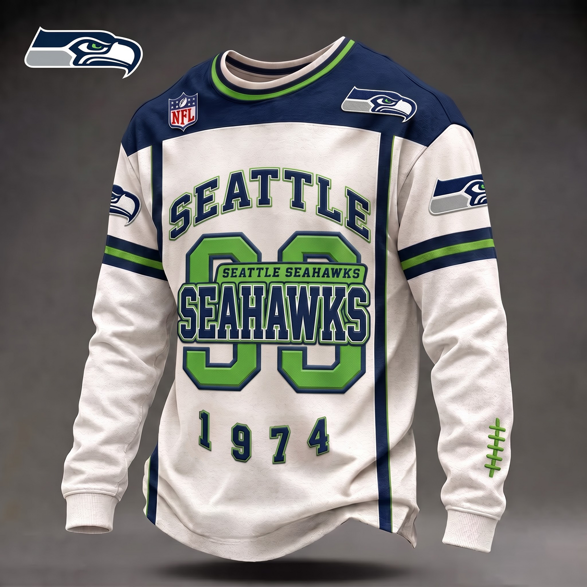 SS x Custom 1-of-1 Personalized NFL Team Vintage Distressed Long Sleeve Shirt