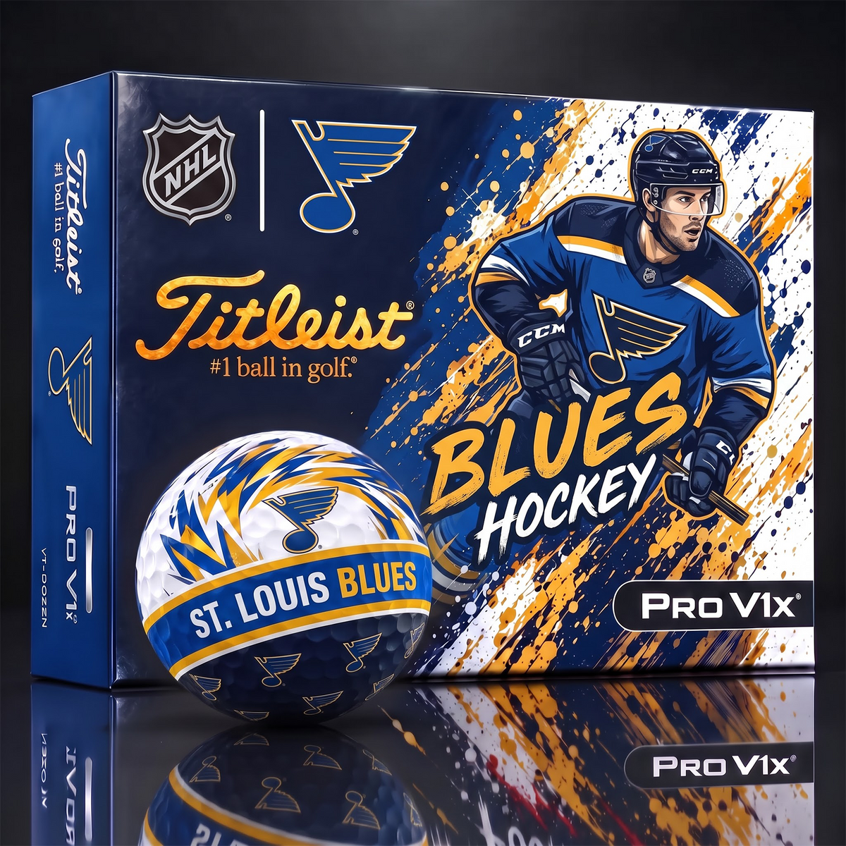 STL X Custom NHL Dynamic Paint Splatter Golf Balls