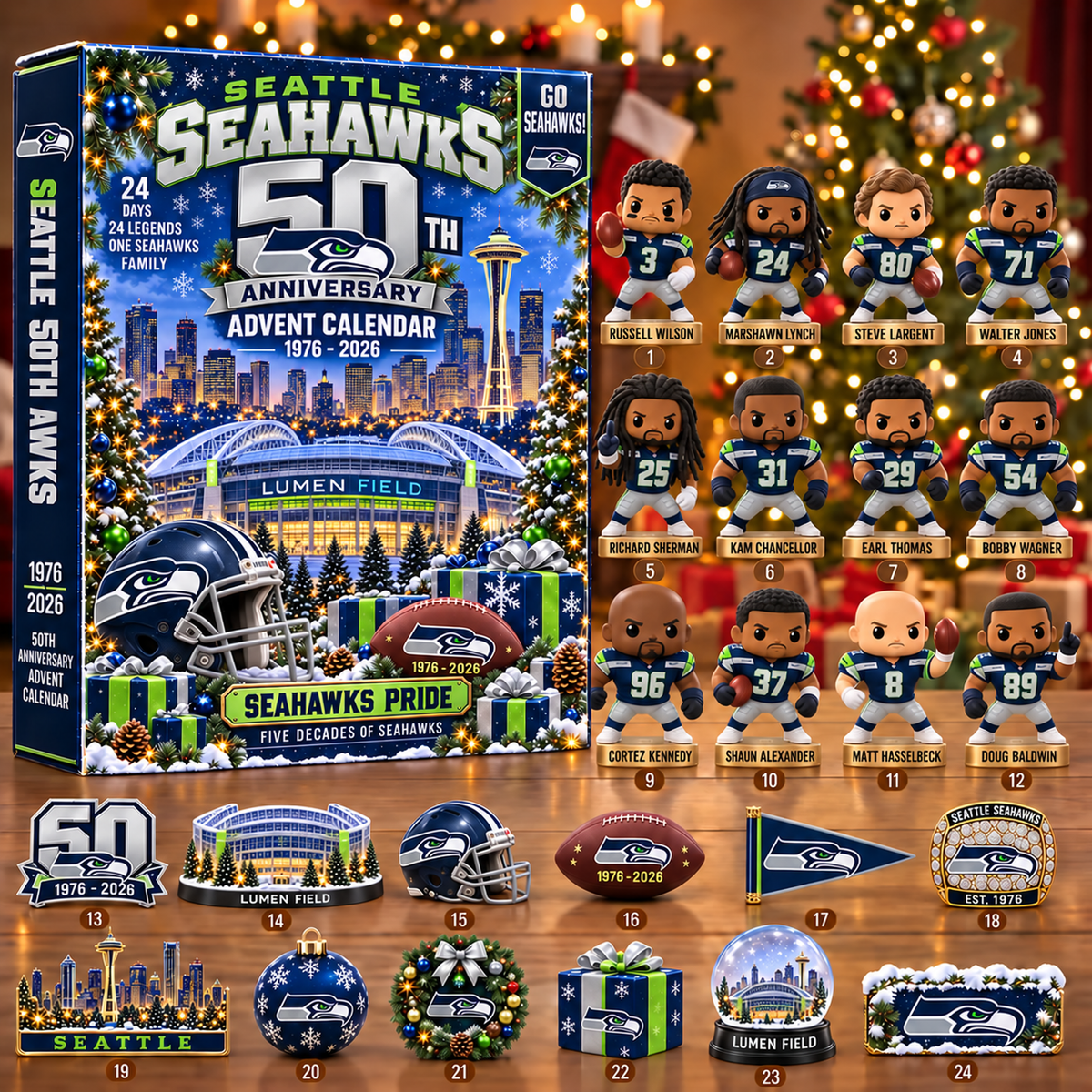 NFL x SEA 24 Days 2026 Anniversary Advent Calendar Blind Box