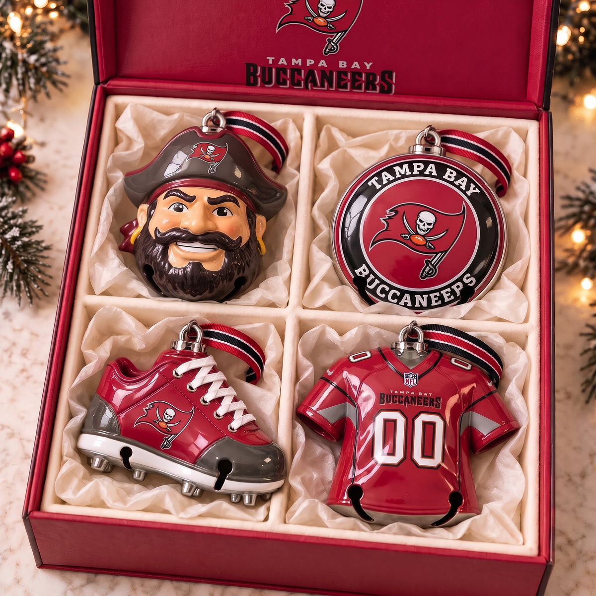 TB X Premium NFL Christmas Bell Ornament