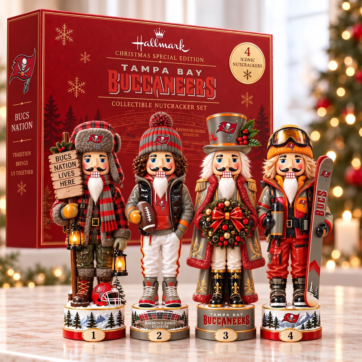 TB X Premium NFL Christmas Nutcracker Collector Set