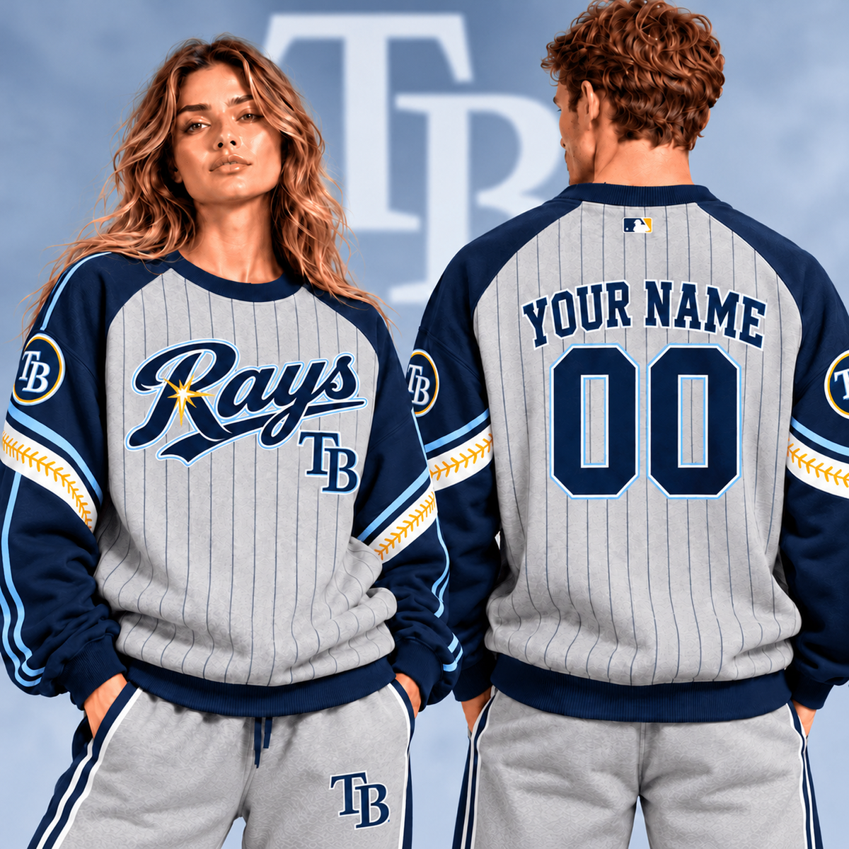TB x MLB Personalized Name Sweatshirt