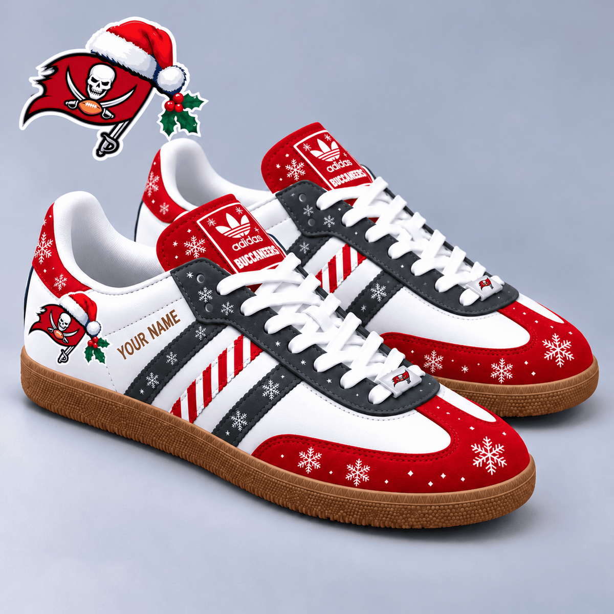 TB x NFL Christmas Personalized Name Samba Shoes