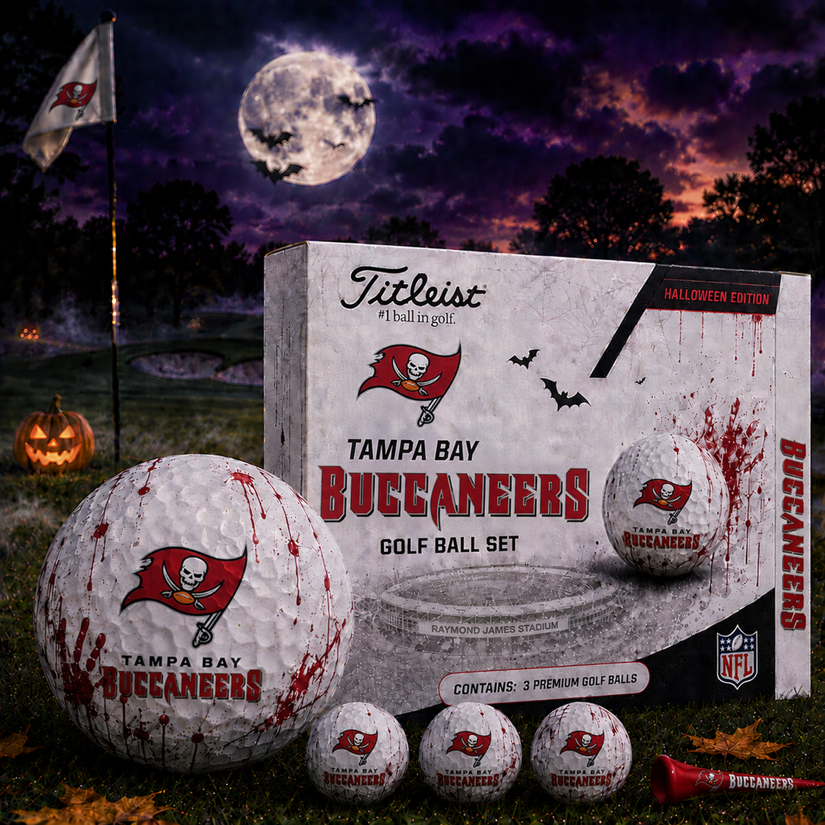 TB x NFL Halloween Edition Golf Ball Set – 3 Premium Golf Balls