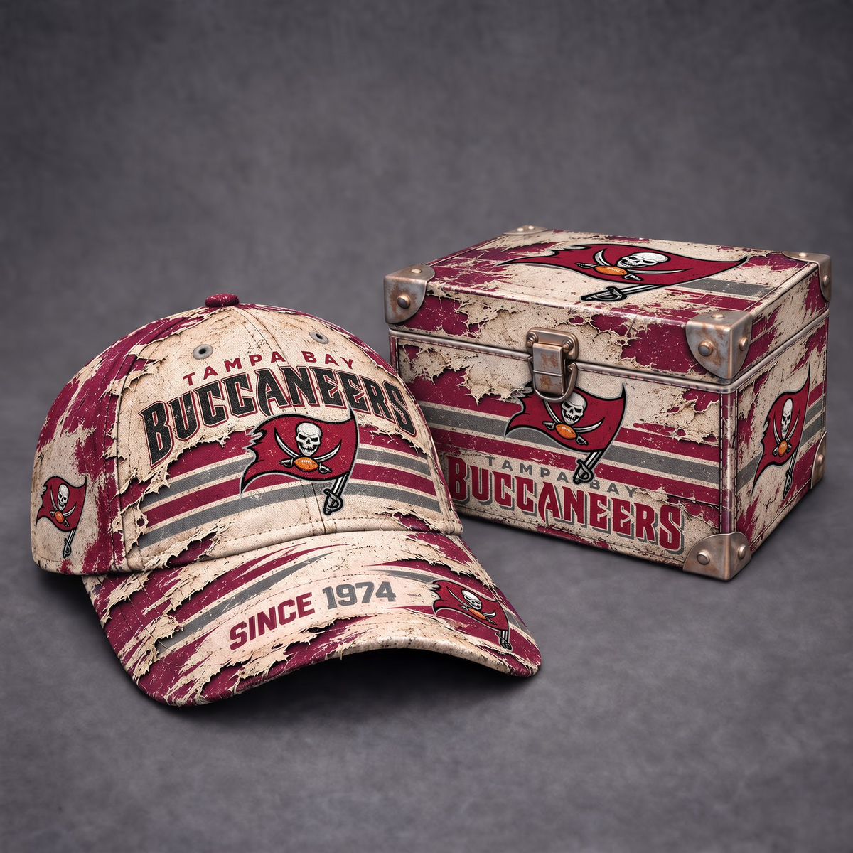 TBB x 1-of-1 NFL Distressed Baseball Cap And Gift Box Set
