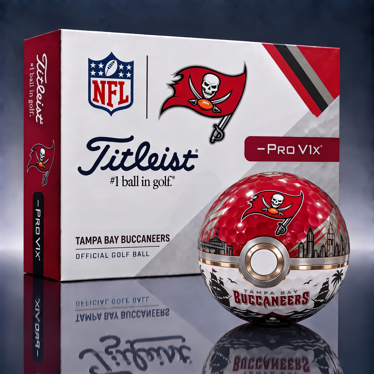 TBB x 1-of-1 NFL Pokeball Titleist Pro V1x Golf Balls