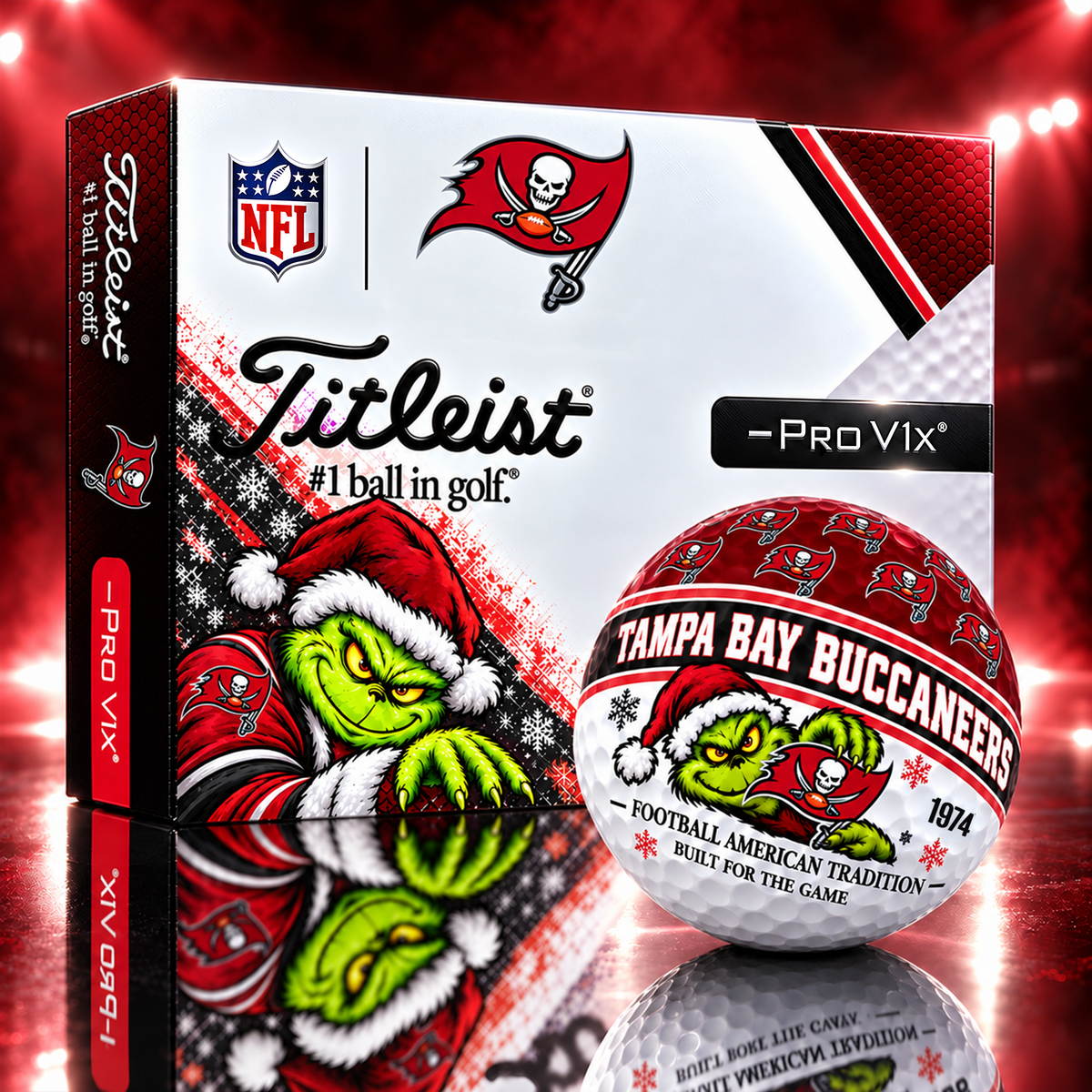 TBB x NFL 1-OF-1 IN-HOUSE CRAFTED TITLEIST PRO V1X GOLF BALLS