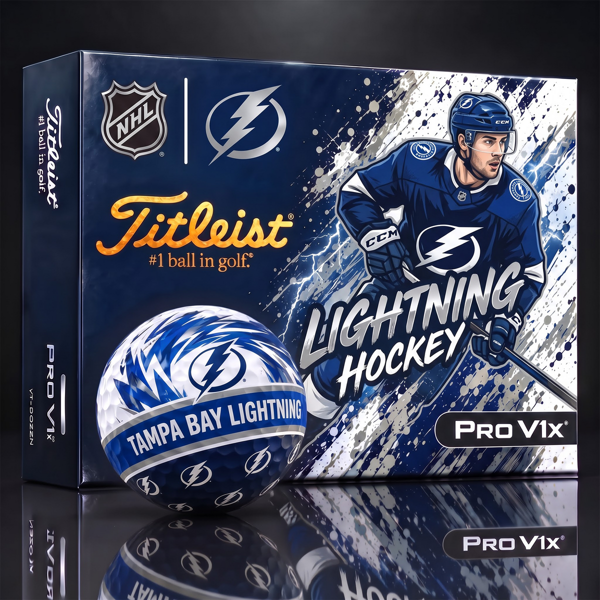 TBL X Custom NHL Dynamic Paint Splatter Golf Balls