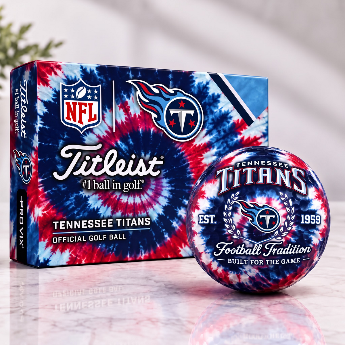 TEN X Tradition Tie Dye Golf Ball