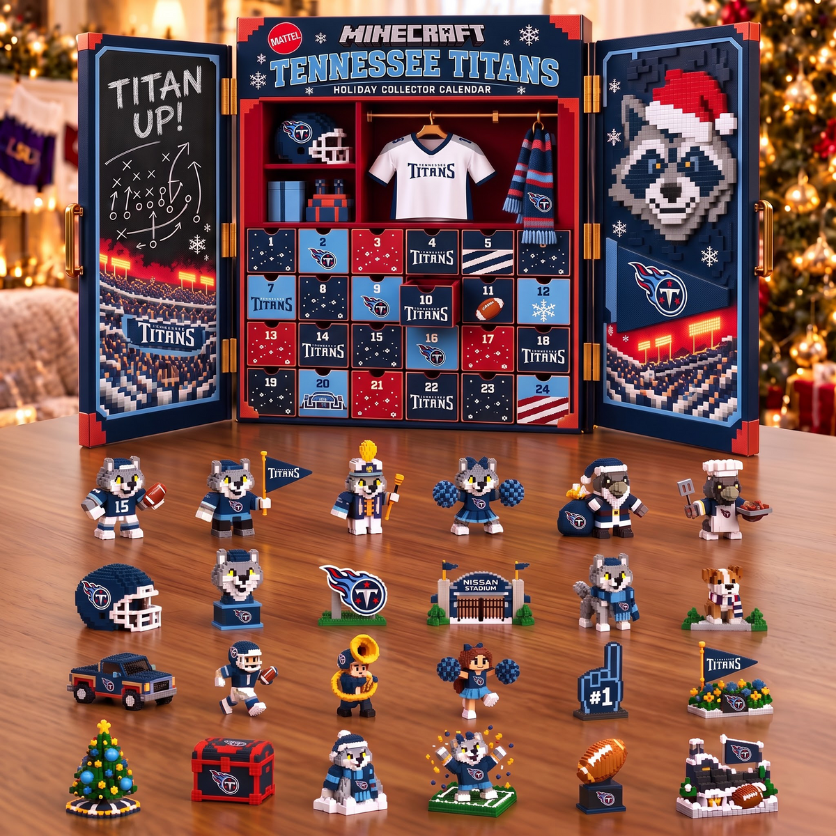 TEN x 1-of-1 Custom NFL Team Christmas Advent Calendar Blind Box Set
