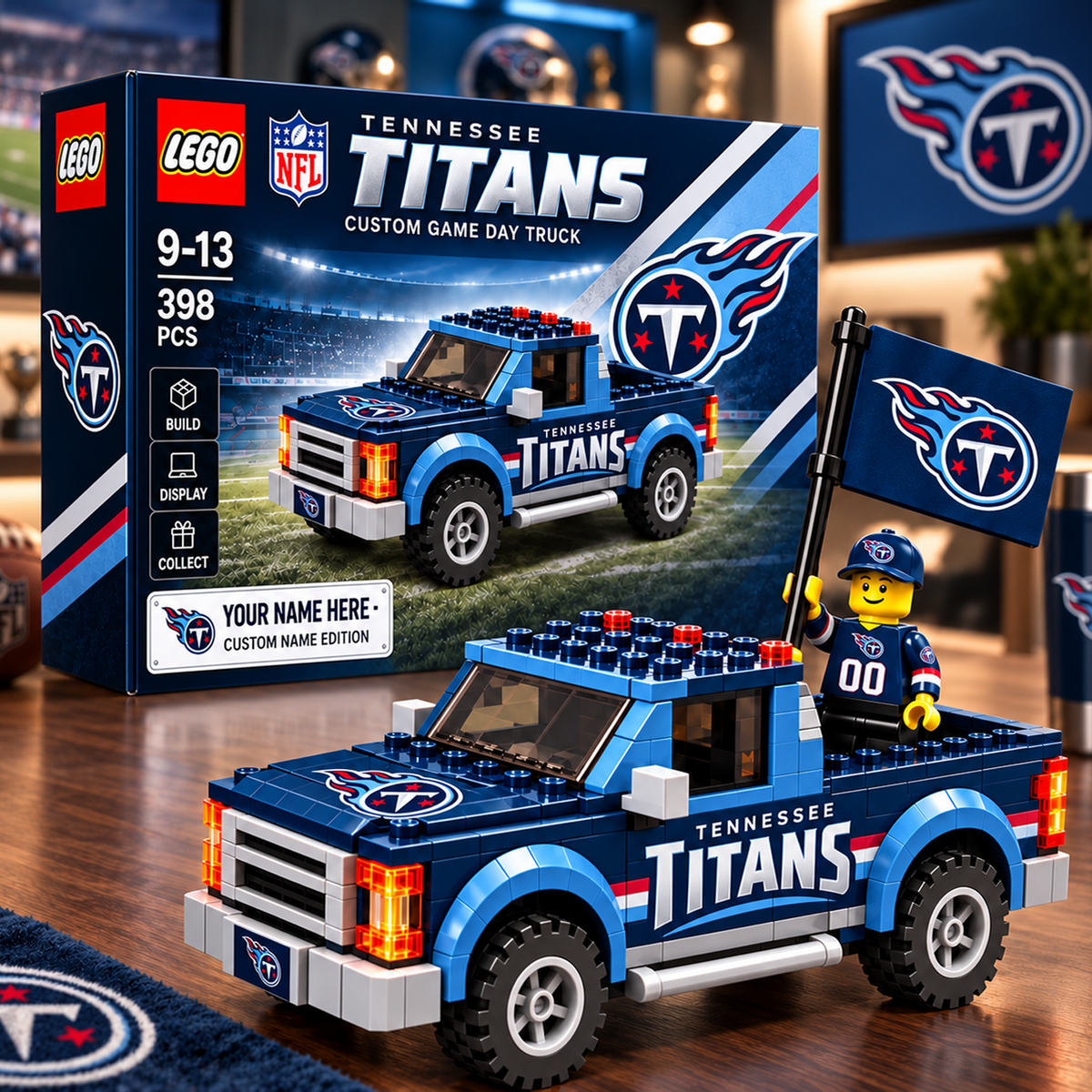 TEN x NFL Building Blocks Truck Toy Set V2