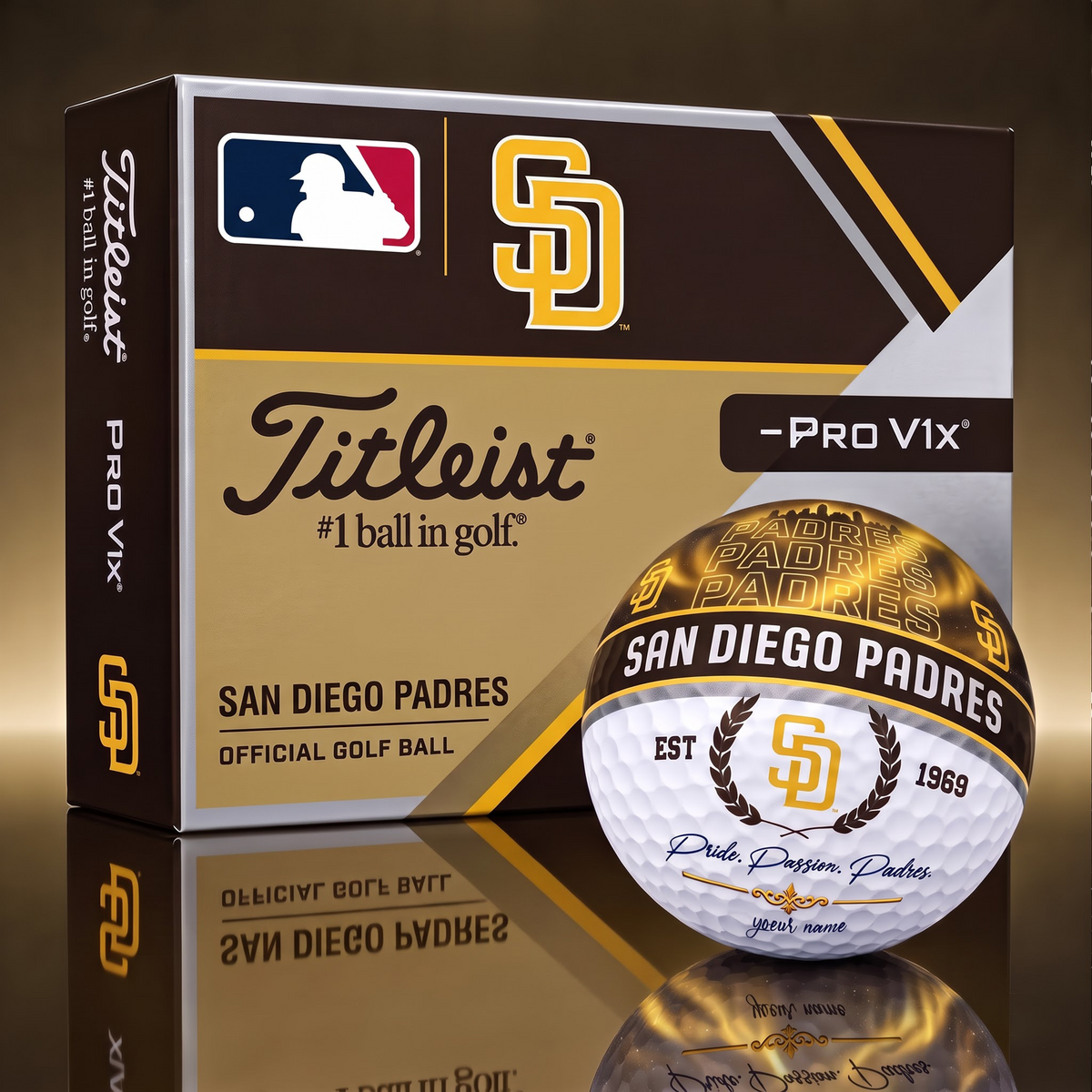 TITLIEST X SIGNATURE MLB SDP EXCLUSIVE BESPOKE NAME GALAXY  GOLF BALL V3  LIMITED EDITION