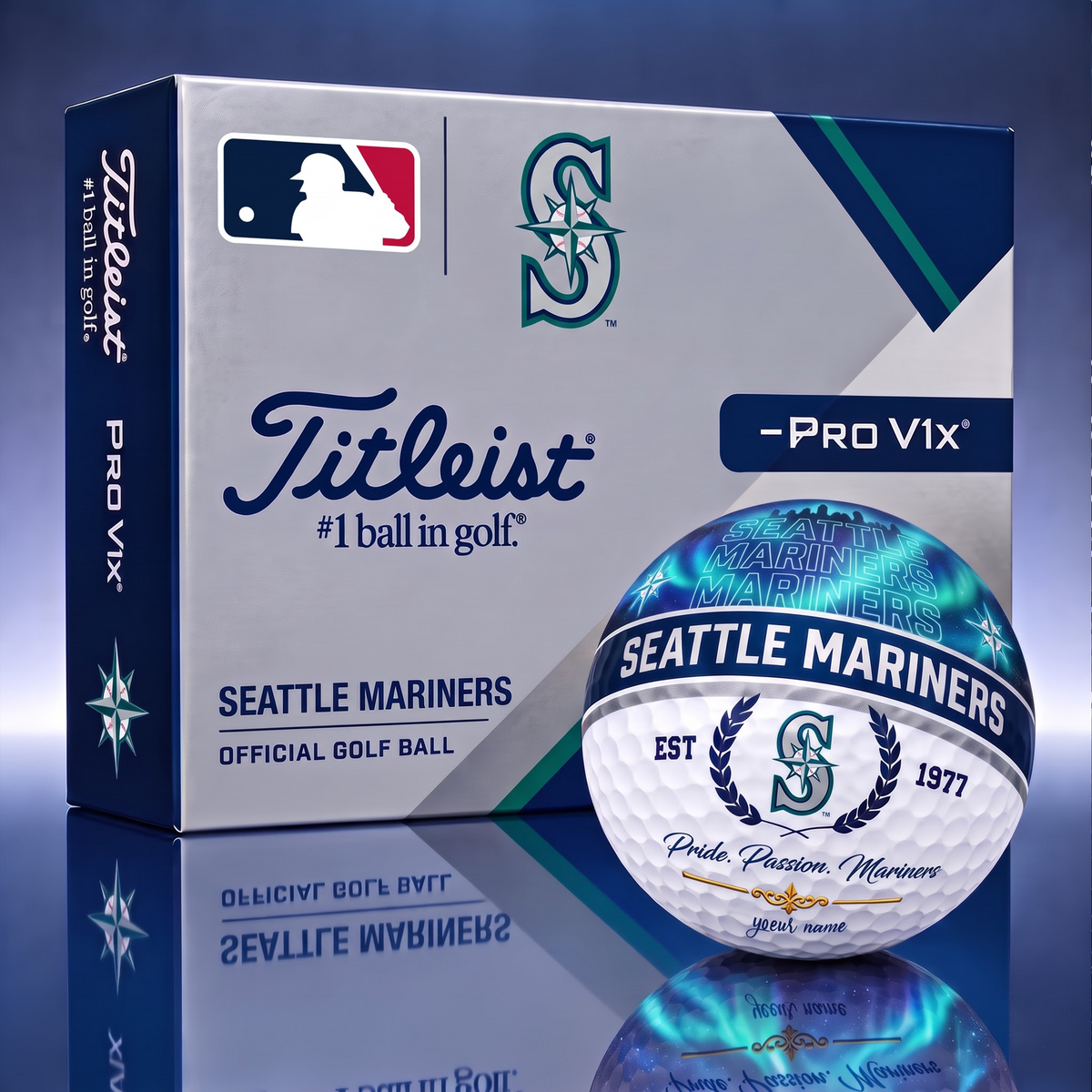 TITLIEST X SIGNATURE MLB SM EXCLUSIVE BESPOKE NAME GALAXY  GOLF BALL V3  LIMITED EDITION