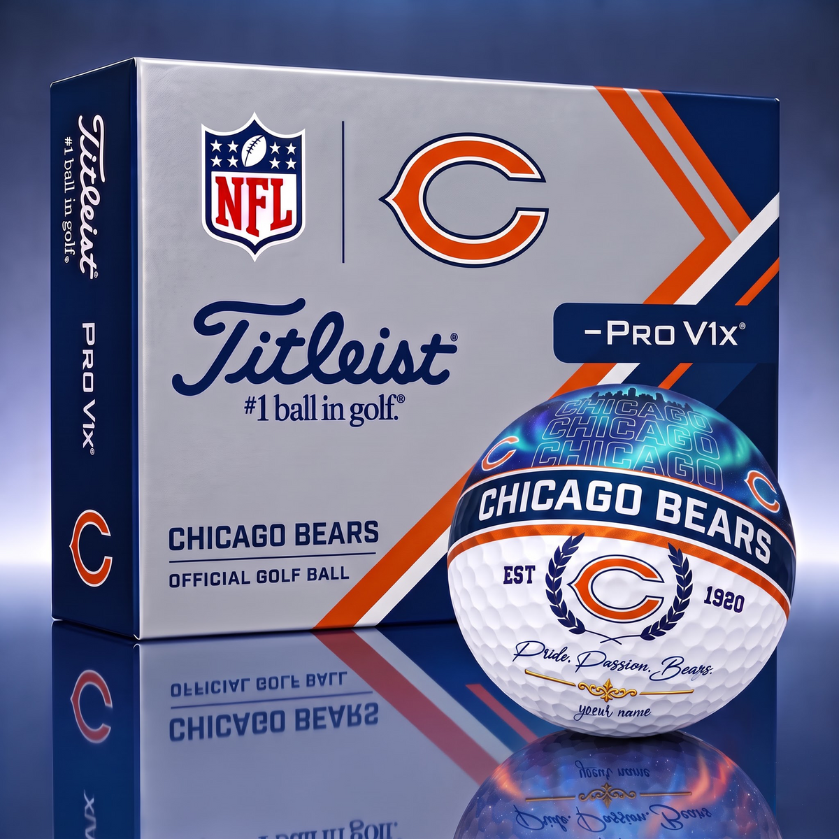 TITLIEST X SIGNATURE NFL CB EXCLUSIVE BESPOKE NAME GALAXY  GOLF BALL V3  LIMITED EDITION