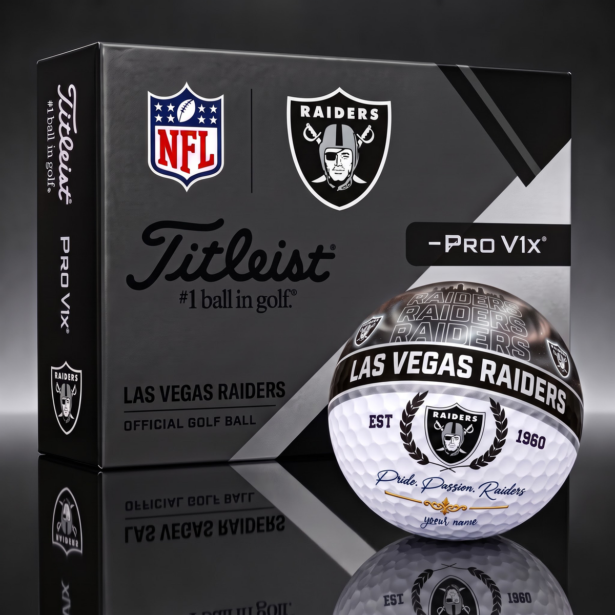 TITLIEST X SIGNATURE NFL LVR EXCLUSIVE BESPOKE NAME GALAXY  GOLF BALL V3  LIMITED EDITION