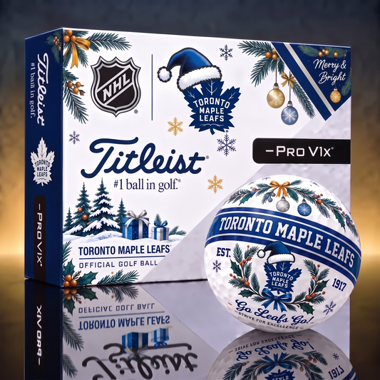 TOR X 1-OF-1 NHL TITLEIST CHRISTMAS  GOLF BALLS