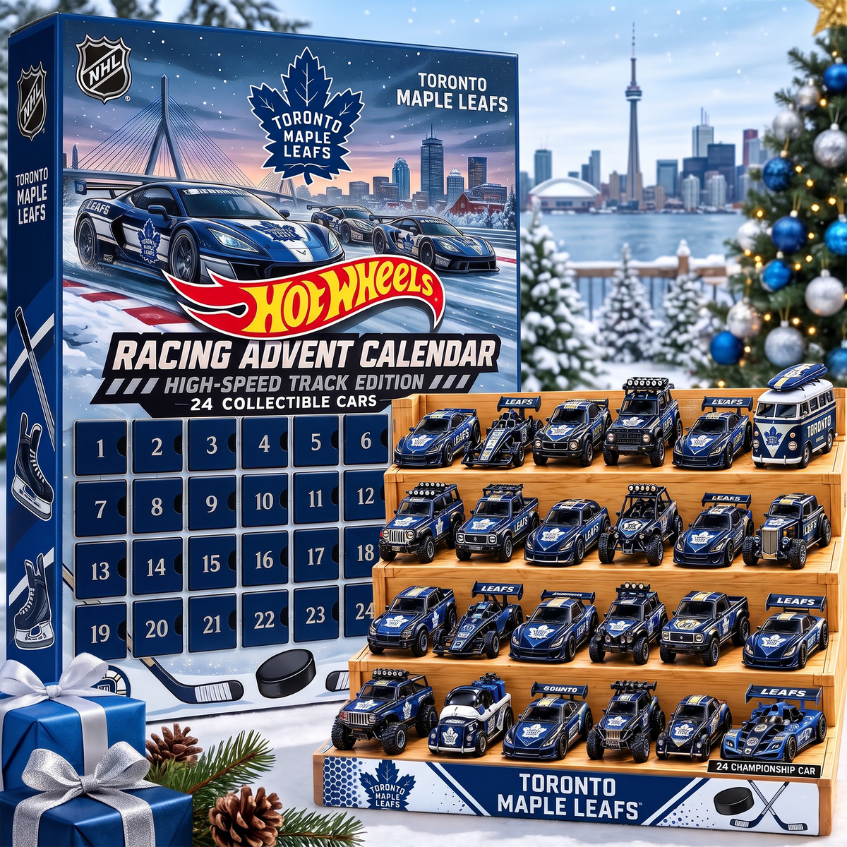 TOR X 1-of-1 Custom NHL Racing Advent Calendar 24 Cars Gift Set