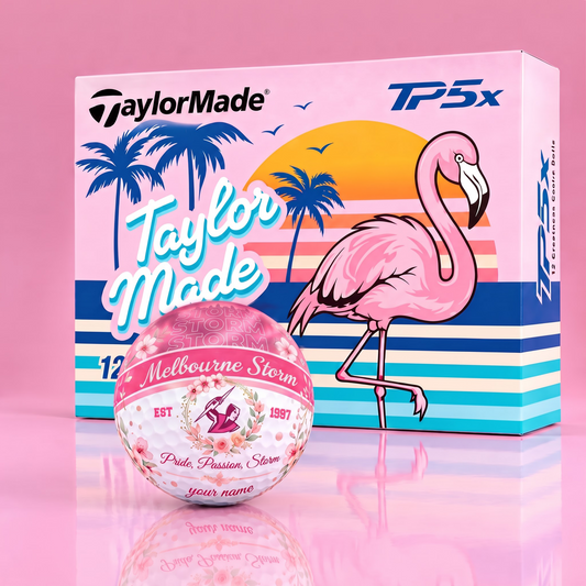 TP5X TAYLOR X PREMIUM NRL MS PERSONALIZED 3D FLORAL NEON GOLF BALL FOR WOMEN TOURNAMENT LIMITED EDITION