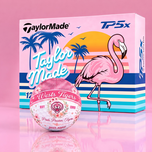 TP5X TAYLOR X PREMIUM NRL WT PERSONALIZED 3D FLORAL NEON GOLF BALL FOR WOMEN TOURNAMENT LIMITED EDITION