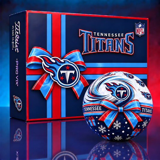 TT x 1-of-1 Custom NFL Holiday Golf Balls Gift Set For Golfer