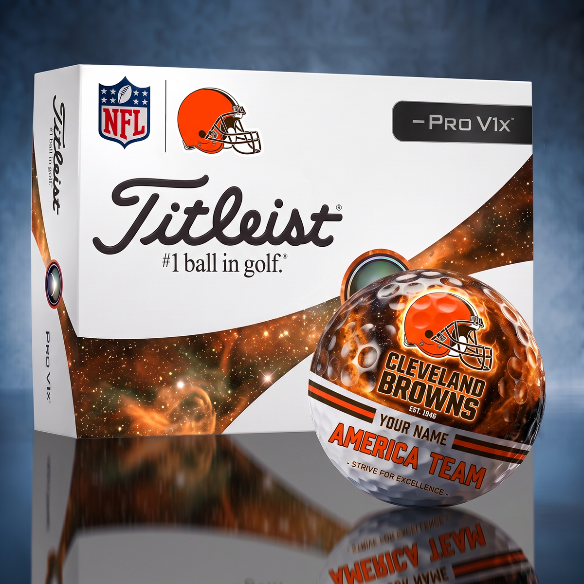 Titleist CLE x Premium NFL DAL PERSONALIZED GOLF BALL LIMITED EDITION V7