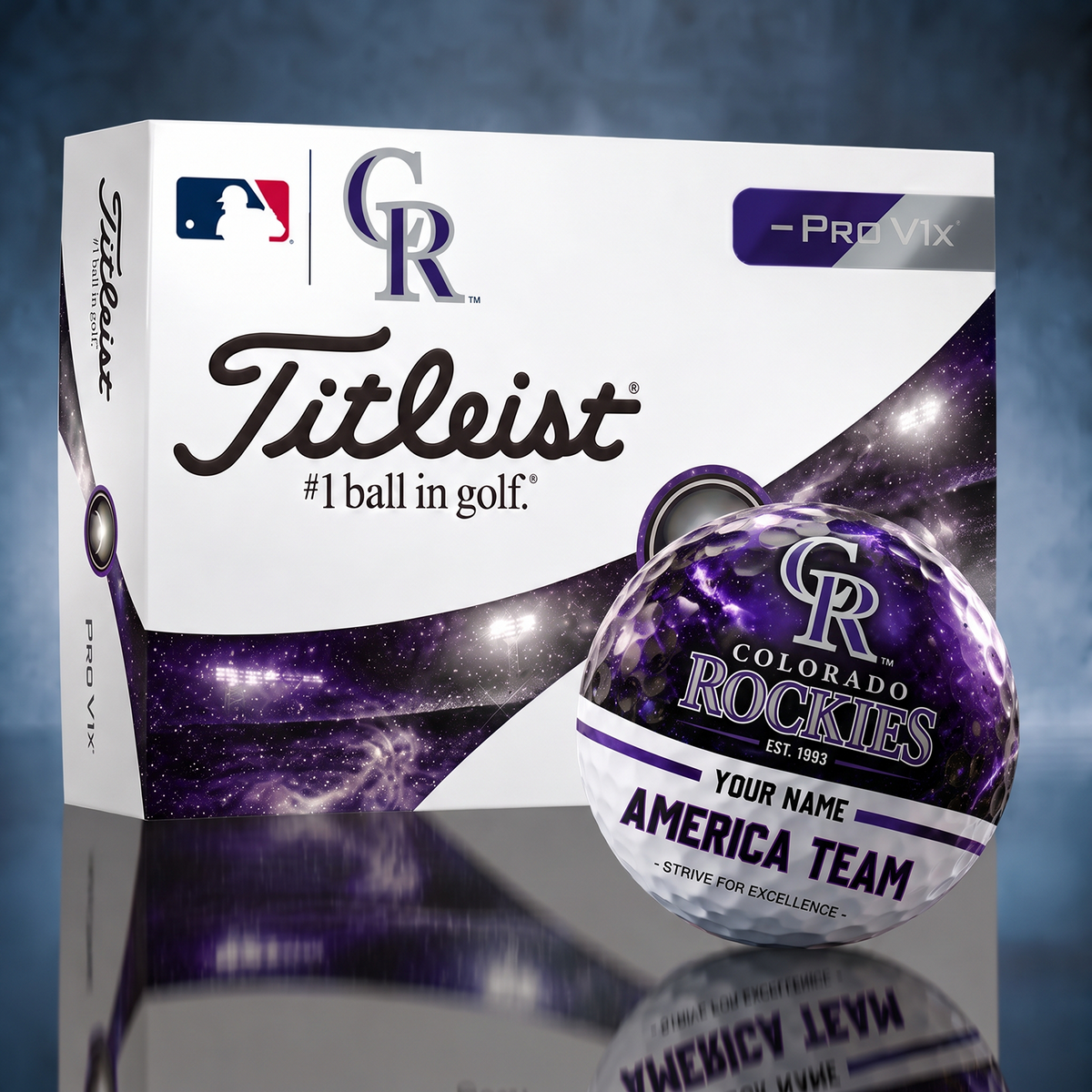 Titleist CR x Premium MLB PERSONALIZED GOLF BALL LIMITED EDITION V7