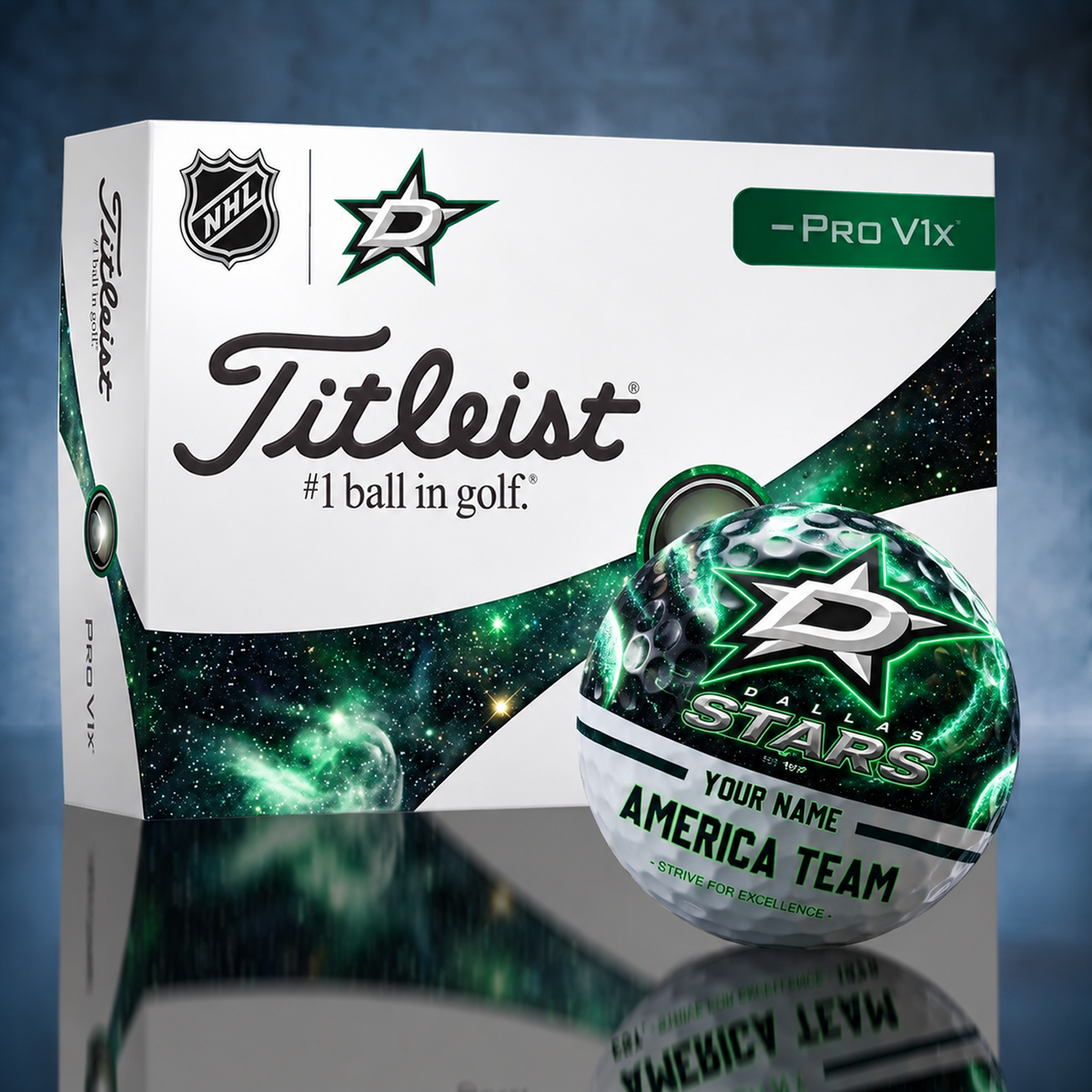 Titleist DAL x Premium NHL PERSONALIZED GOLF BALL LIMITED EDITION V7