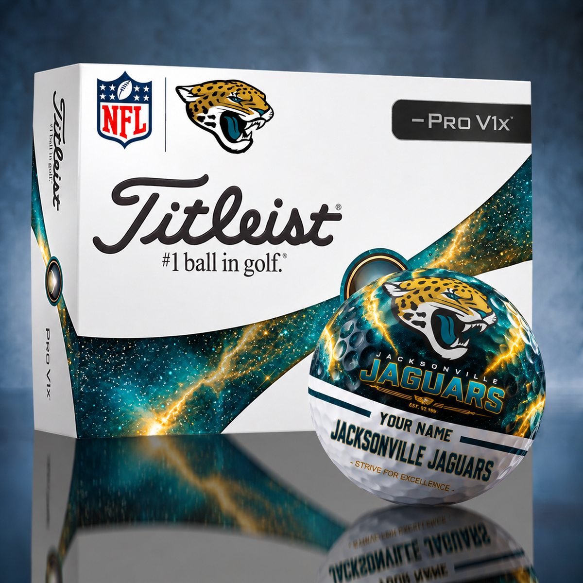 Titleist JAX x Premium NFL DAL PERSONALIZED GOLF BALL LIMITED EDITION V7