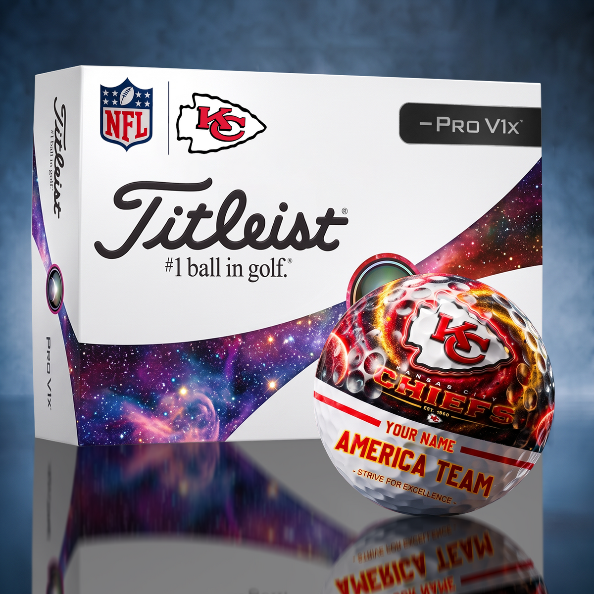 Titleist KCC x Premium NFL DAL PERSONALIZED GOLF BALL LIMITED EDITION V7