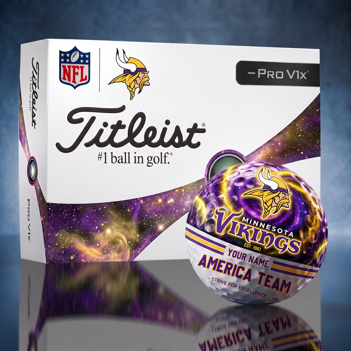 Titleist MIN x Premium NFL DAL PERSONALIZED GOLF BALL LIMITED EDITION V7