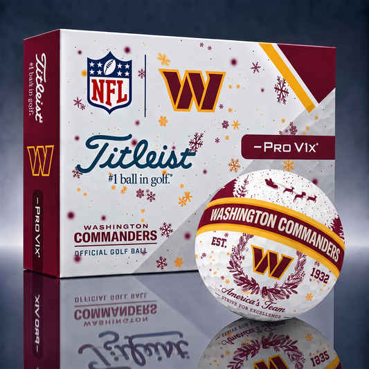 Titleist Premium NFL x WAS PERSONALIZED GOLF BALL CHRISTMAS V1