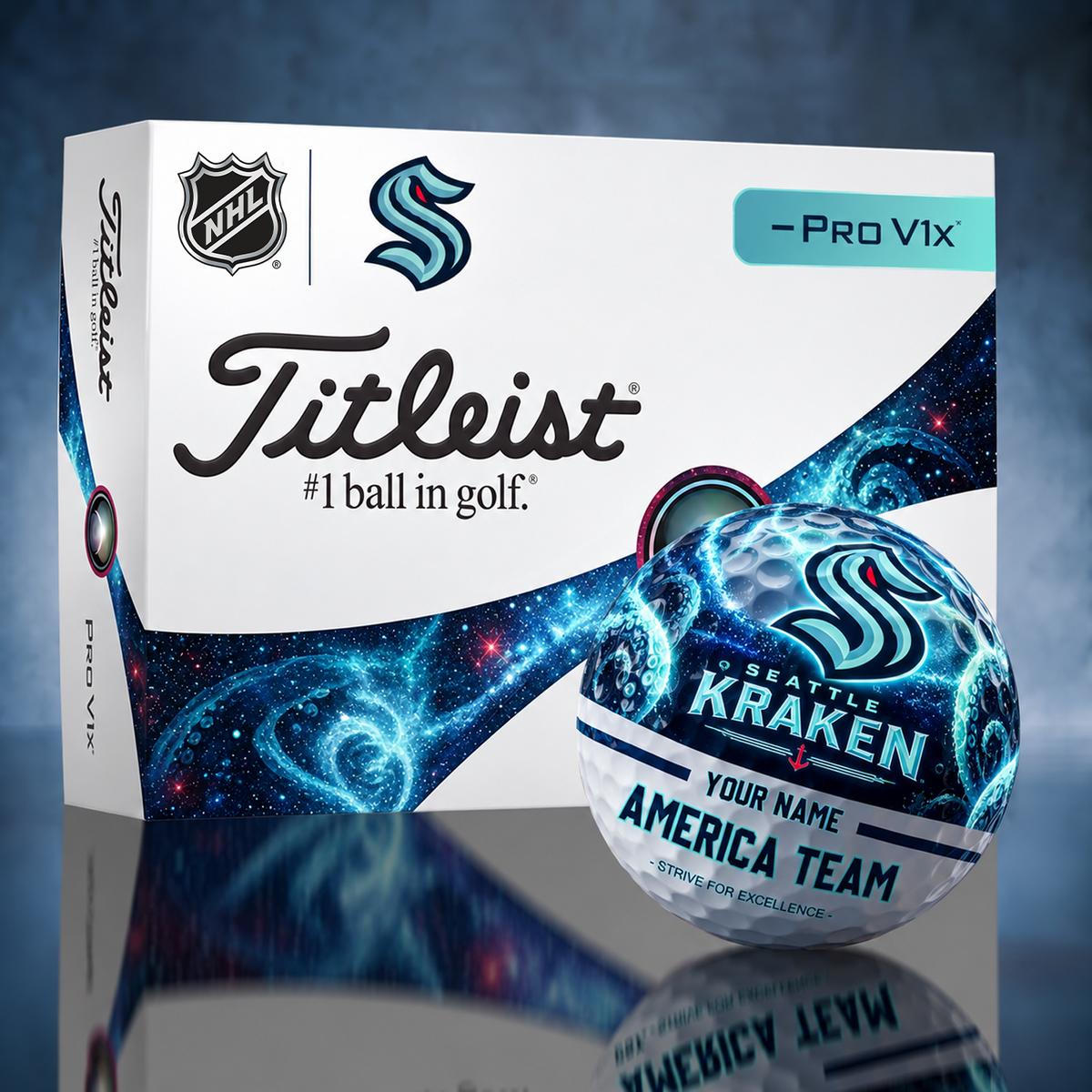 Titleist SEA x Premium NHL PERSONALIZED GOLF BALL LIMITED EDITION V7
