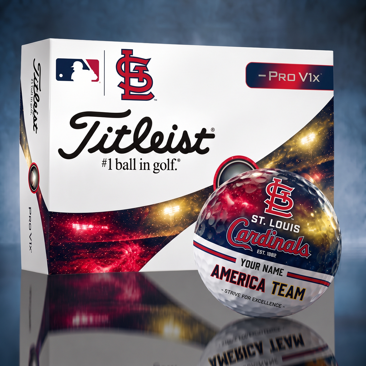 Titleist STL x Premium MLB PERSONALIZED GOLF BALL LIMITED EDITION V7
