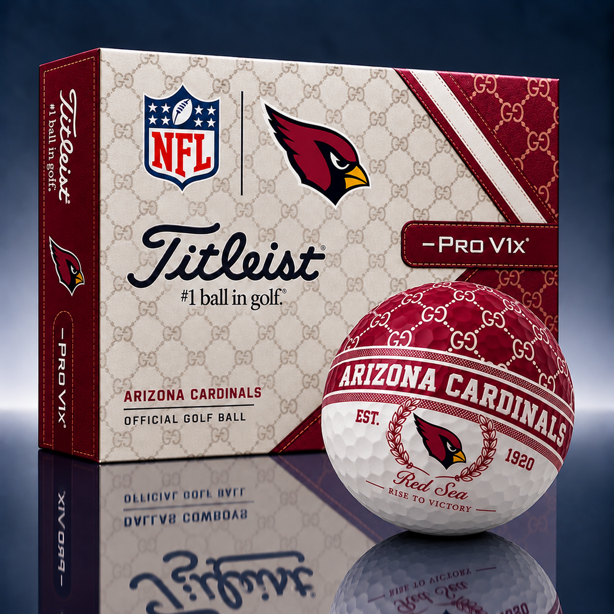 Titleist X GC Premium NFL ARI PERSONALIZED GOLF BALL LIMITED EDITION V1