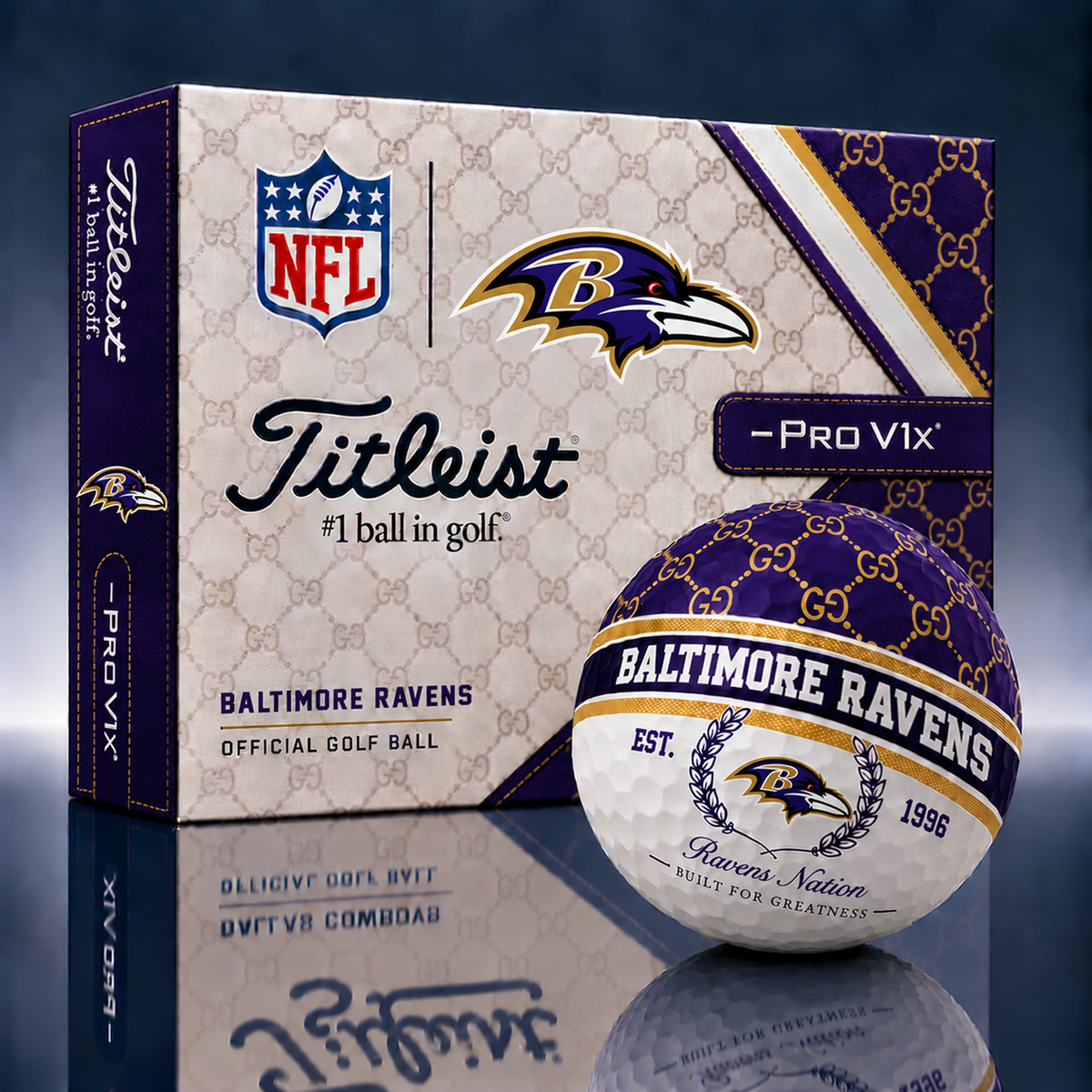 Titleist X GC Premium NFL BAL PERSONALIZED GOLF BALL LIMITED EDITION V1