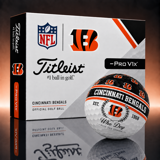 Titleist X Premium NFL CIN PERSONALIZED GOLF BALL LIMITED EDITION  V5