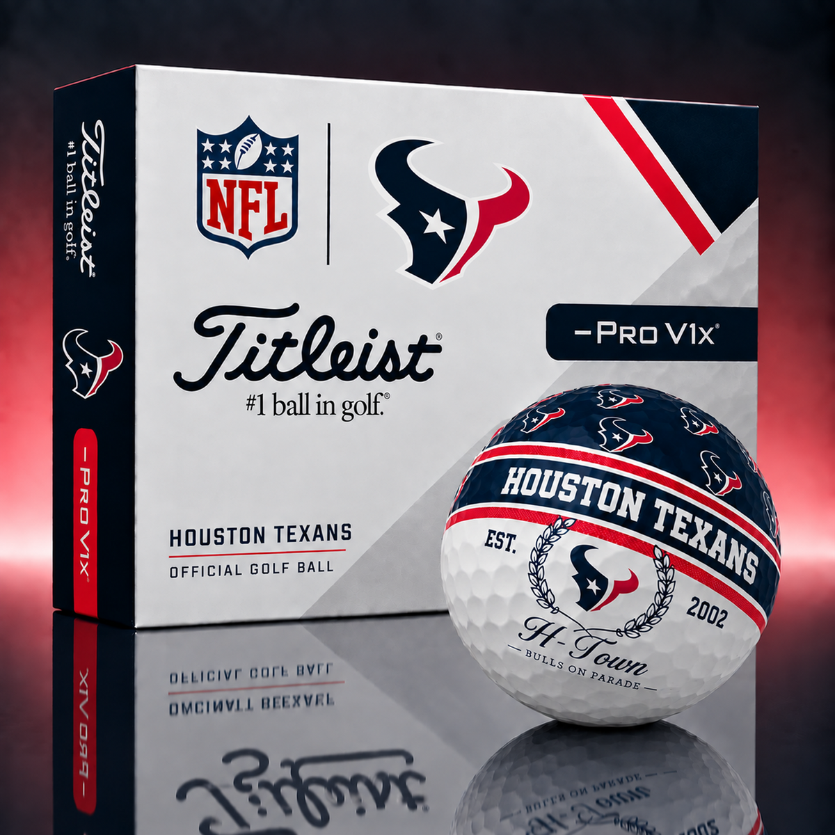 Titleist X Premium NFL HOU PERSONALIZED GOLF BALL LIMITED EDITION  V5