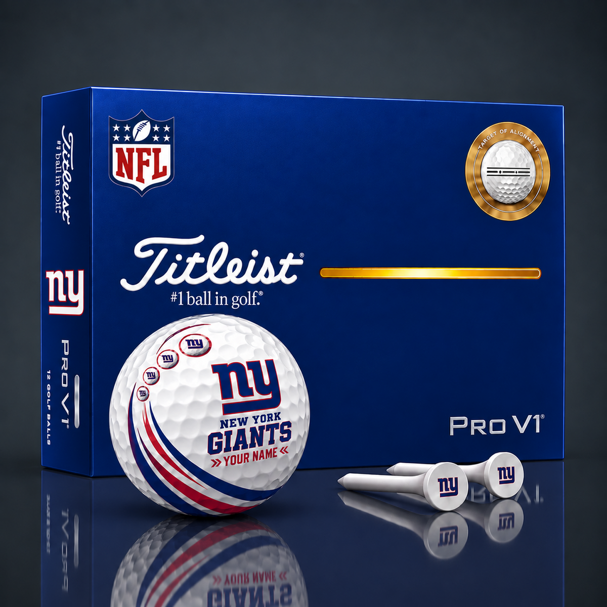 Titleist X Premium NFL NYG PERSONALIZED GOLF BALL LIMITED EDITION  V4
