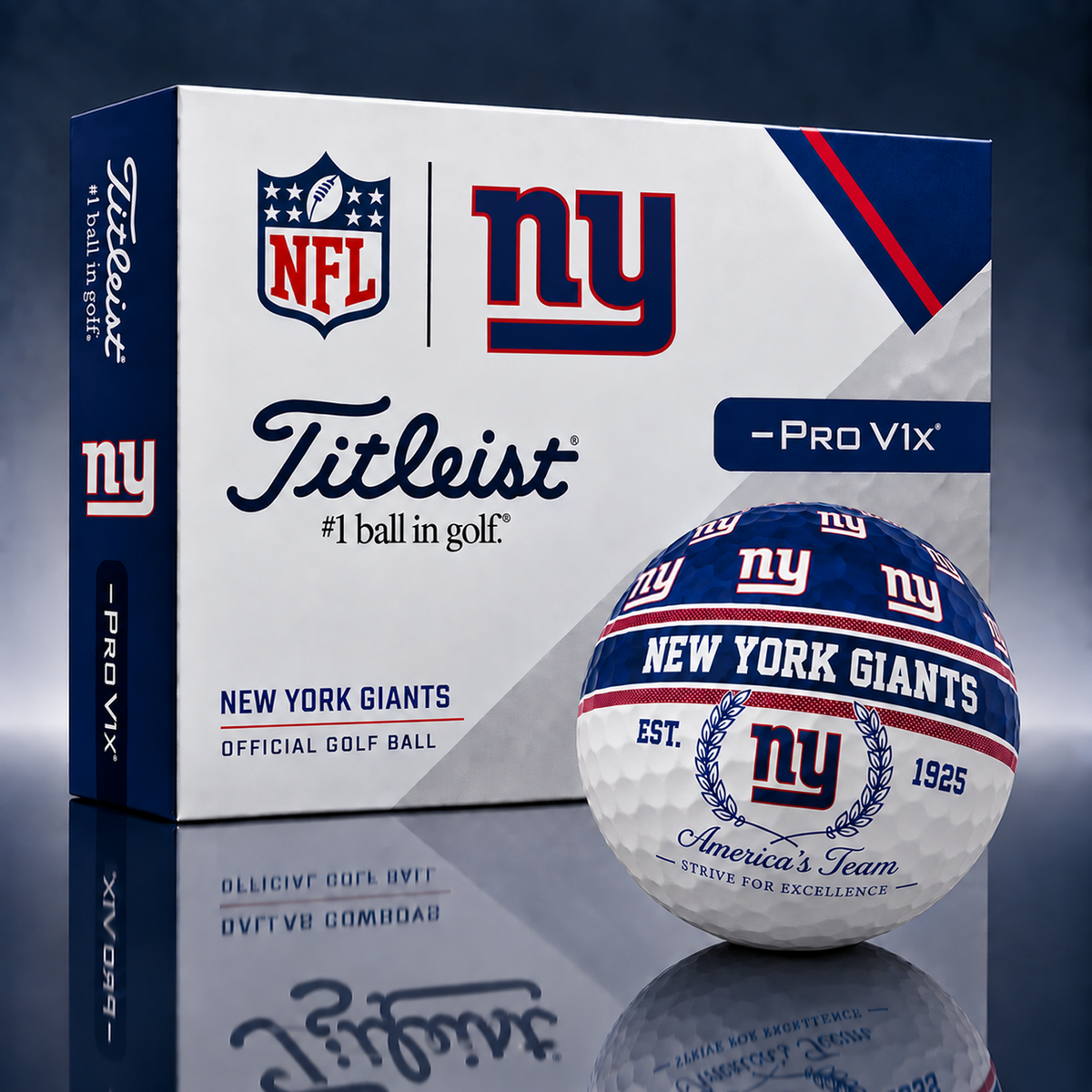 Titleist X Premium NFL NYG PERSONALIZED GOLF BALL LIMITED EDITION  V5