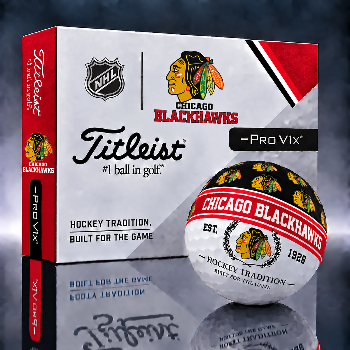 Titleist X Premium NHL x CHI PERSONALIZED GOLF BALL LIMITED EDITION  V5