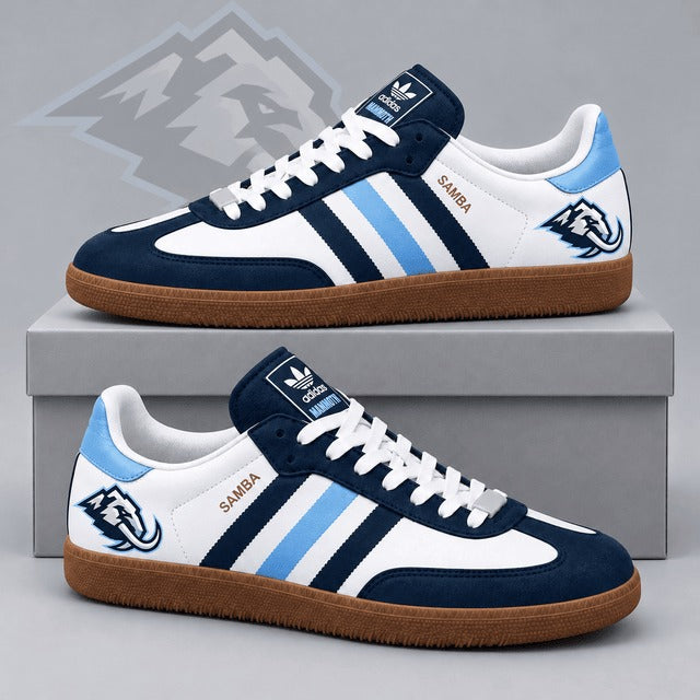 UM x NHL Retro Samba Low Top Sneakers Classic Three Stripe Hockey Fan Casual Shoes