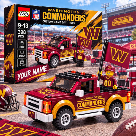 WAS X NFL 1-OF-1 IN-HOUSE CRAFTED  CUSTOM GAME DAY TRUCK BRICK SET
