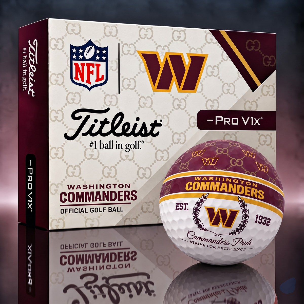 WAS X NFL Custom GC x Titleist Pro V1 Golf Balls Set