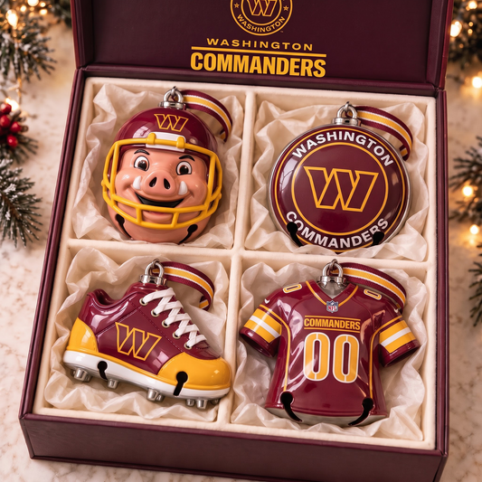 WAS X Premium NFL Christmas Bell Ornament